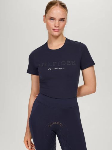 Tommy Hilfiger Belmont Rhinestone T-Shirt sötétkék