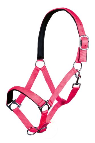 HKM - Stars softice - puhán bélelt kötőfék neon pink 