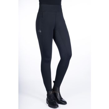 HKM Alice szilikonos lovaglóleggings - kék/fehér/fekete