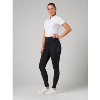 Helica Equestrian teliszilikonos hibrid leggings - fekete