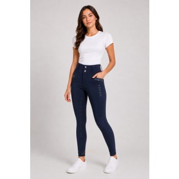 Helica Equestrian teliszilikonos hibrid leggings - navy